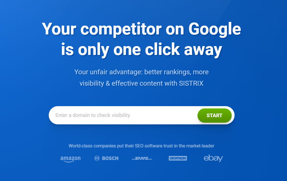 SISTRIX Backlink Analiz Ekranı